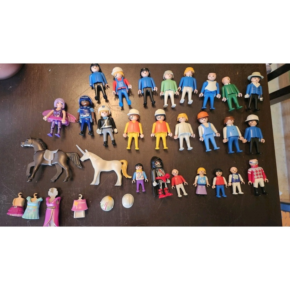 Vintage 70's, 90s, 2000s‎ Geobra Playmobil Figures Horses Lot of 20+